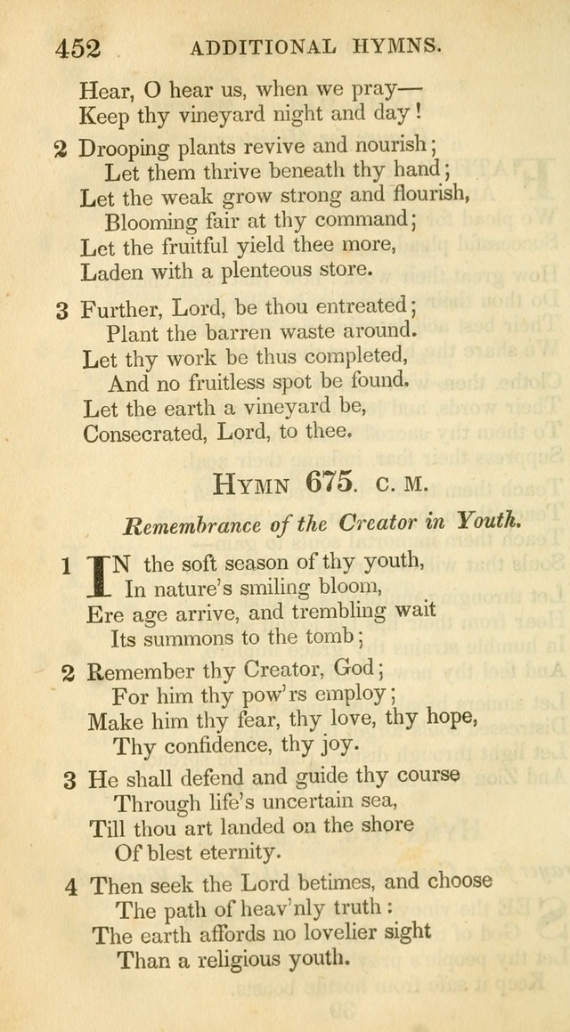 A Collection of Hymns and a Liturgy: for the use of Evangelical Lutheran Churches, to which are added prayers for families and individuals (New and Enl. Stereotype Ed.) page 452