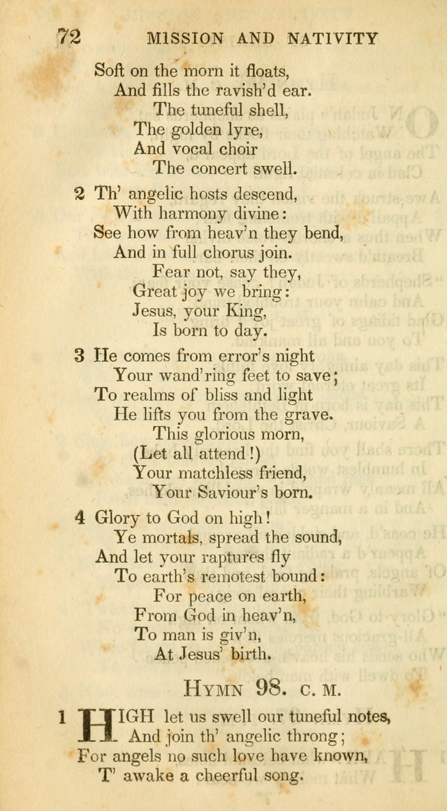 A Collection of Hymns and a Liturgy: for the use of Evangelical Lutheran Churches, to which are added prayers for families and individuals (New and Enl. Stereotype Ed.) page 72