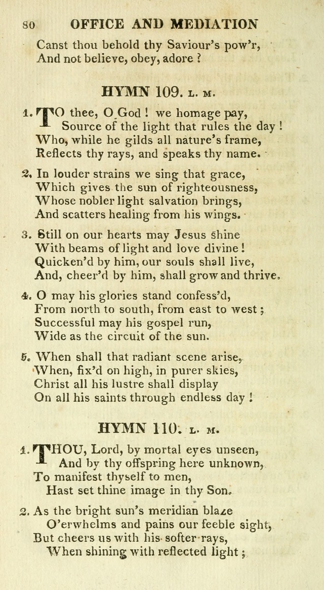 A Collection of Hymns and a Liturgy for the Use of Evangelical Lutheran Churches: to which are added prayers for families and individuals page 80