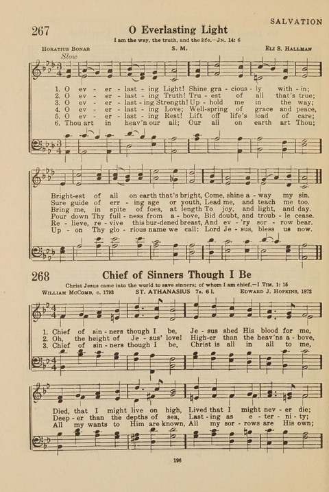 Church Hymnal, Mennonite: a collection of hymns and sacred songs suitable for use in public worship, worship in the home, and all general occasions (1st ed. ) [with Deutscher Anhang] page 196