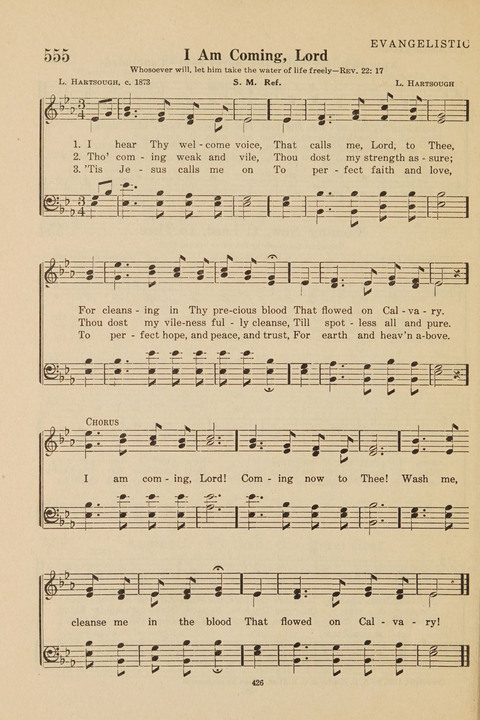 Church Hymnal, Mennonite: a collection of hymns and sacred songs suitable for use in public worship, worship in the home, and all general occasions (1st ed. ) [with Deutscher Anhang] page 426