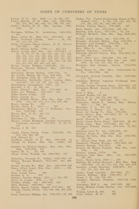 Church Hymnal, Mennonite: a collection of hymns and sacred songs suitable for use in public worship, worship in the home, and all general occasions (1st ed. ) [with Deutscher Anhang] page 508