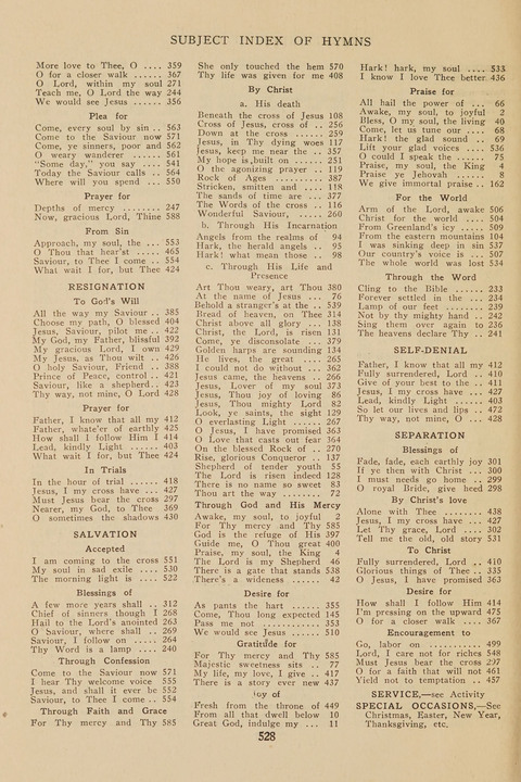 Church Hymnal, Mennonite: a collection of hymns and sacred songs suitable for use in public worship, worship in the home, and all general occasions (1st ed. ) [with Deutscher Anhang] page 528