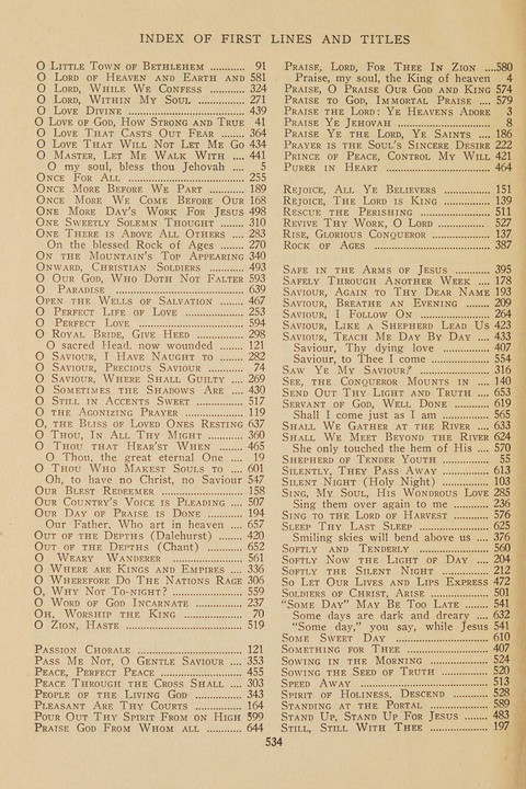 Church Hymnal, Mennonite: a collection of hymns and sacred songs suitable for use in public worship, worship in the home, and all general occasions (1st ed. ) [with Deutscher Anhang] page 534