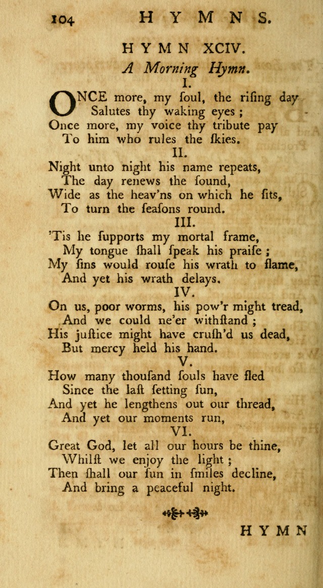 A Collection of Hymns, More Particularly Designed for the Use of the  West Society in Boston. (2nd ed. with Additions) page 106