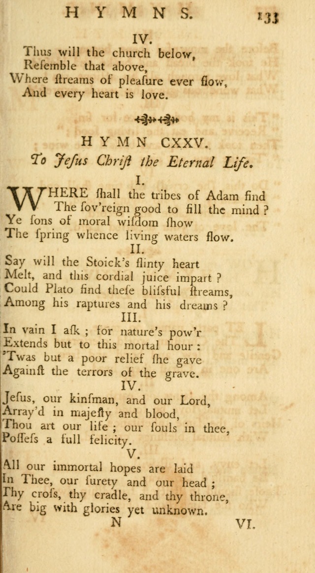 A Collection of Hymns, More Particularly Designed for the Use of the  West Society in Boston. (2nd ed. with Additions) page 135