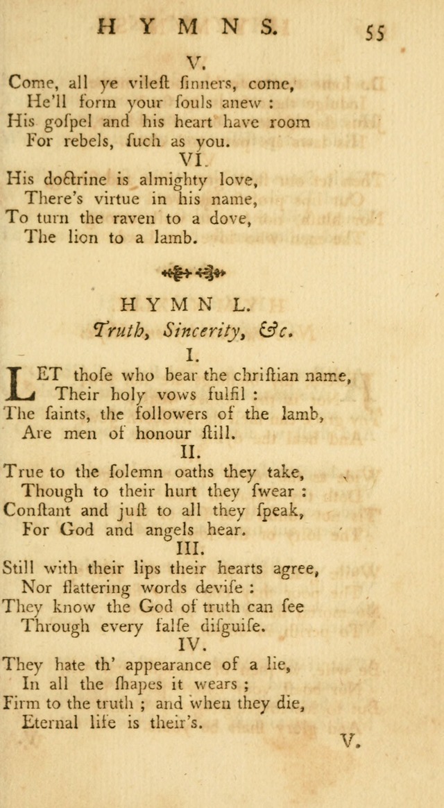 A Collection of Hymns, More Particularly Designed for the Use of the  West Society in Boston. (2nd ed. with Additions) page 55