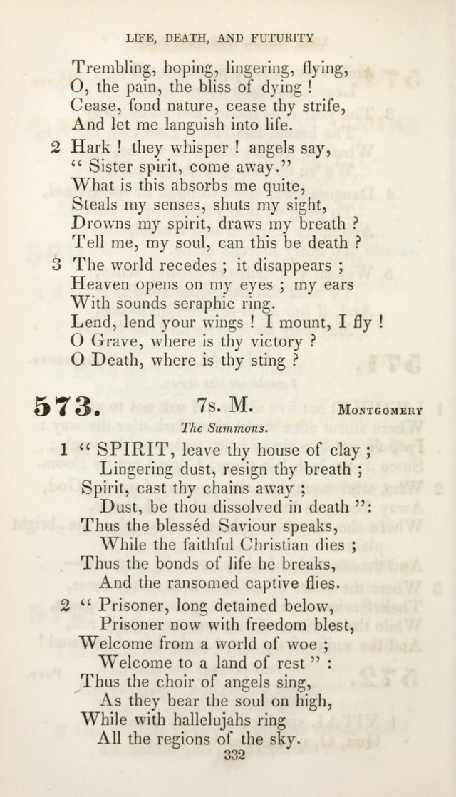 Christian Hymns for Public and Private Worship: a collection compiled  by a committee of the Cheshire Pastoral Association (11th ed.) page 332