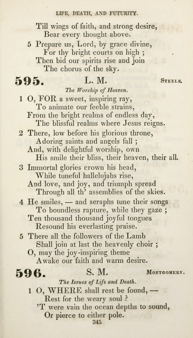 Christian Hymns for Public and Private Worship: a collection compiled  by a committee of the Cheshire Pastoral Association (11th ed.) page 345