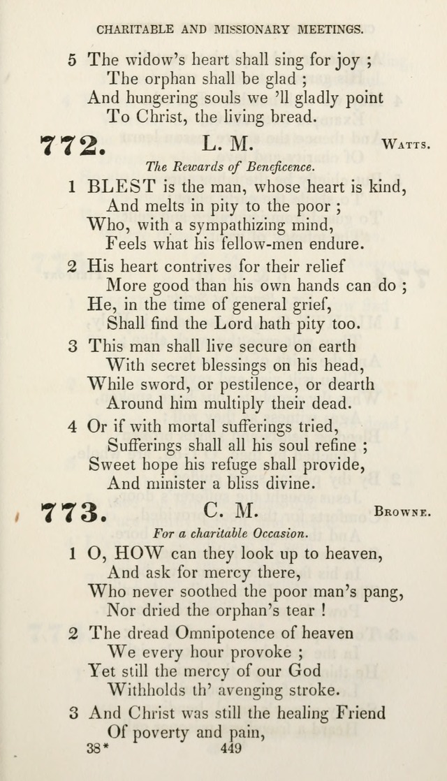 Christian Hymns for Public and Private Worship: a collection compiled  by a committee of the Cheshire Pastoral Association (11th ed.) page 449