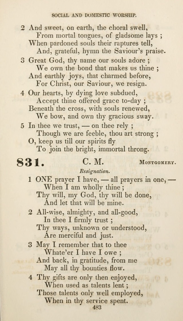 Christian Hymns for Public and Private Worship: a collection compiled  by a committee of the Cheshire Pastoral Association (11th ed.) page 483