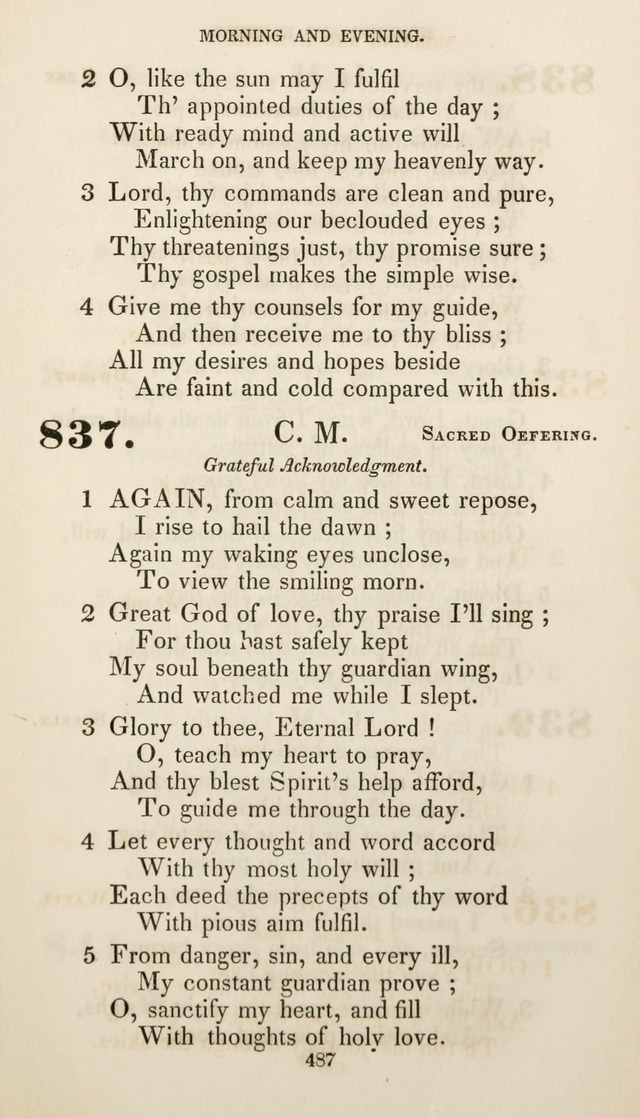 Christian Hymns for Public and Private Worship: a collection compiled  by a committee of the Cheshire Pastoral Association (11th ed.) page 487