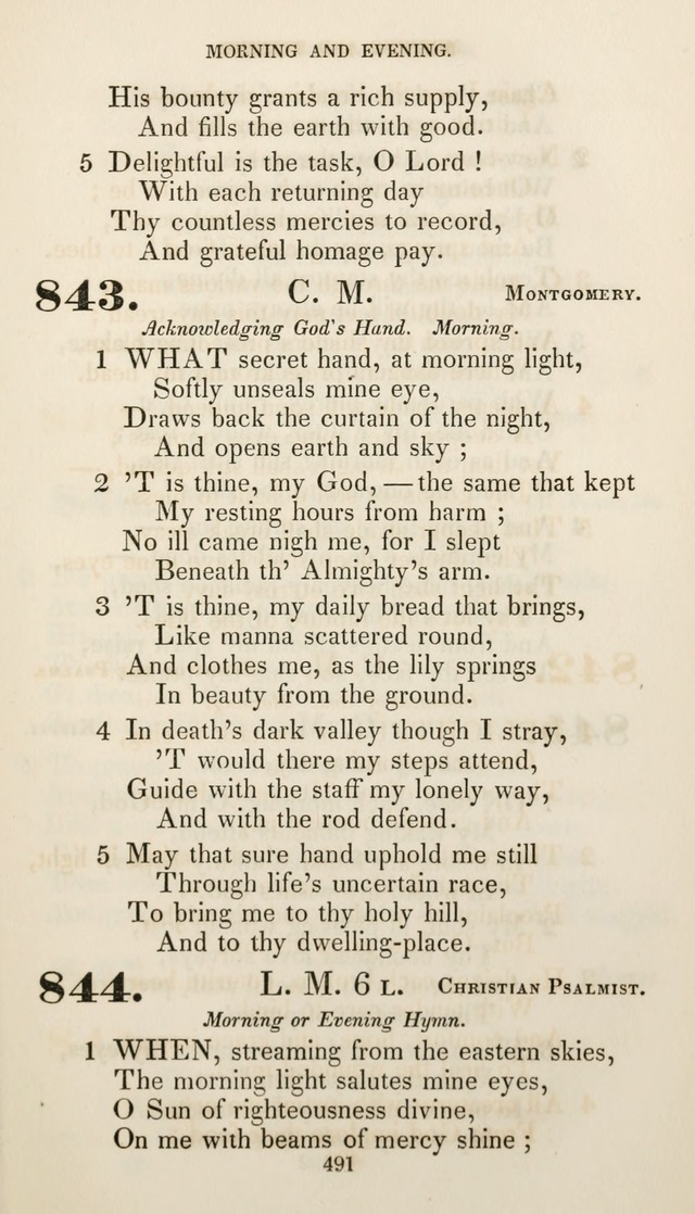 Christian Hymns for Public and Private Worship: a collection compiled  by a committee of the Cheshire Pastoral Association (11th ed.) page 491