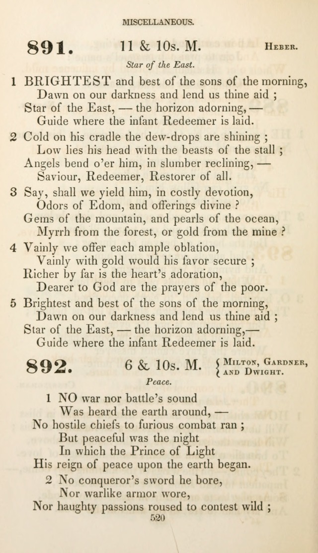 Christian Hymns for Public and Private Worship: a collection compiled  by a committee of the Cheshire Pastoral Association (11th ed.) page 520