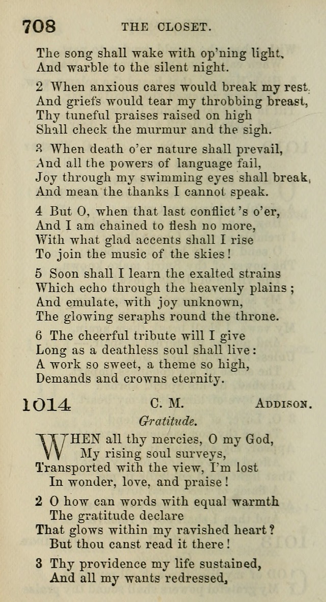 A Collection of Hymns for Public, Social, and Domestic Worship page 712