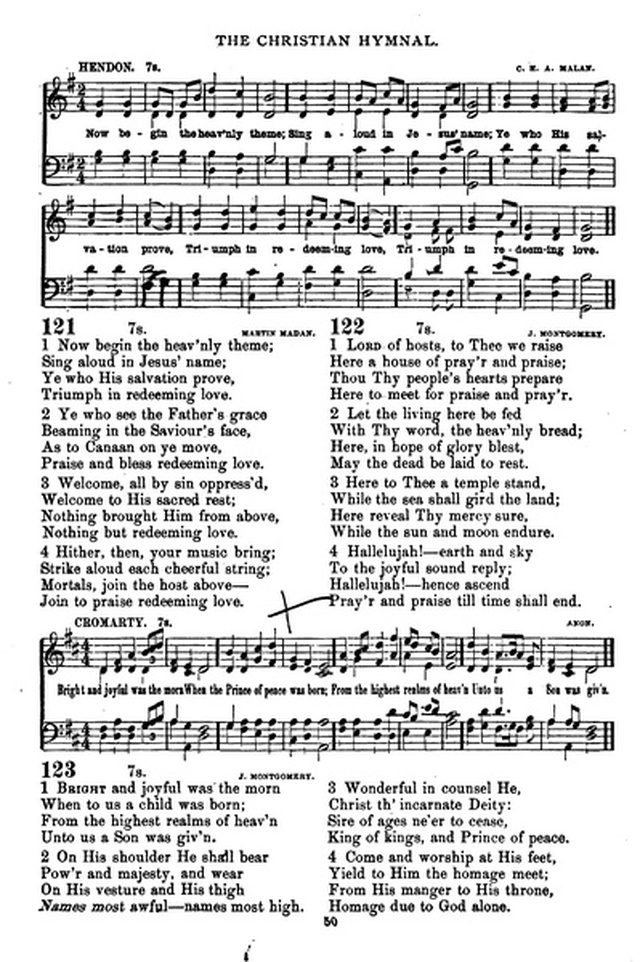 The Christian hymnal: a collection of hymns and tunes for congregational and social worship; in two parts (Rev.) page 50