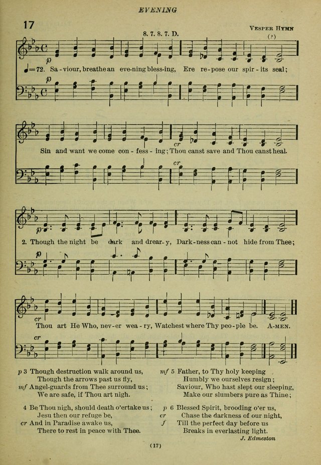The Church Hymnal: containing hymns approved and set forth by the general conventions of 1892 and 1916; together with hymns for the use of guilds and brotherhoods, and for special occasions (Rev. ed) page 18