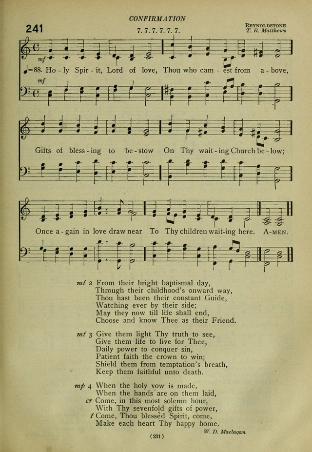 The Church Hymnal: containing hymns approved and set forth by the general conventions of 1892 and 1916; together with hymns for the use of guilds and brotherhoods, and for special occasions (Rev. ed) page 232