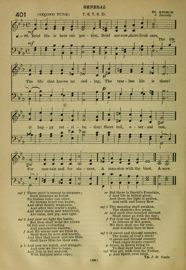 The Church Hymnal: containing hymns approved and set forth by the general conventions of 1892 and 1916; together with hymns for the use of guilds and brotherhoods, and for special occasions (Rev. ed) page 381