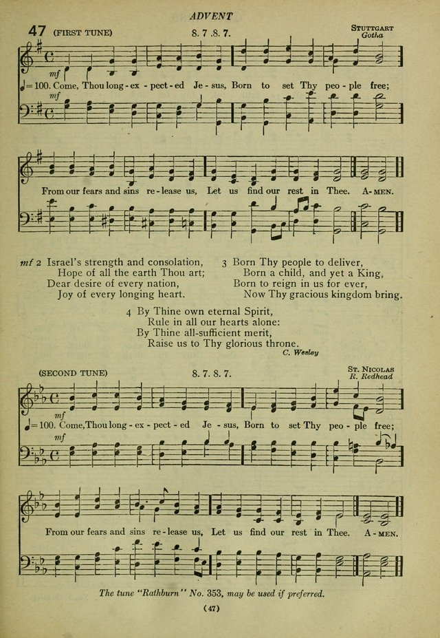 The Church Hymnal: containing hymns approved and set forth by the general conventions of 1892 and 1916; together with hymns for the use of guilds and brotherhoods, and for special occasions (Rev. ed) page 48
