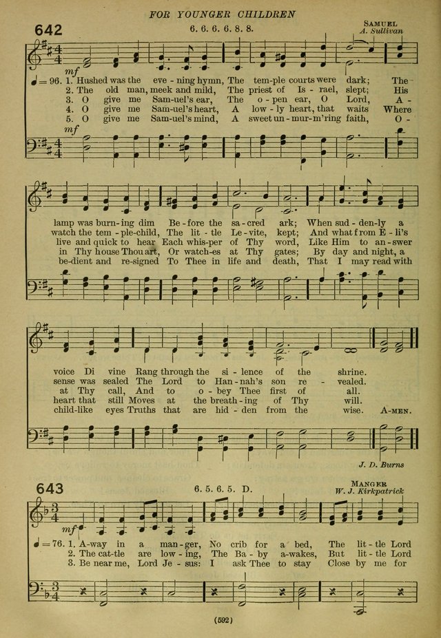 The Church Hymnal: containing hymns approved and set forth by the general conventions of 1892 and 1916; together with hymns for the use of guilds and brotherhoods, and for special occasions (Rev. ed) page 595