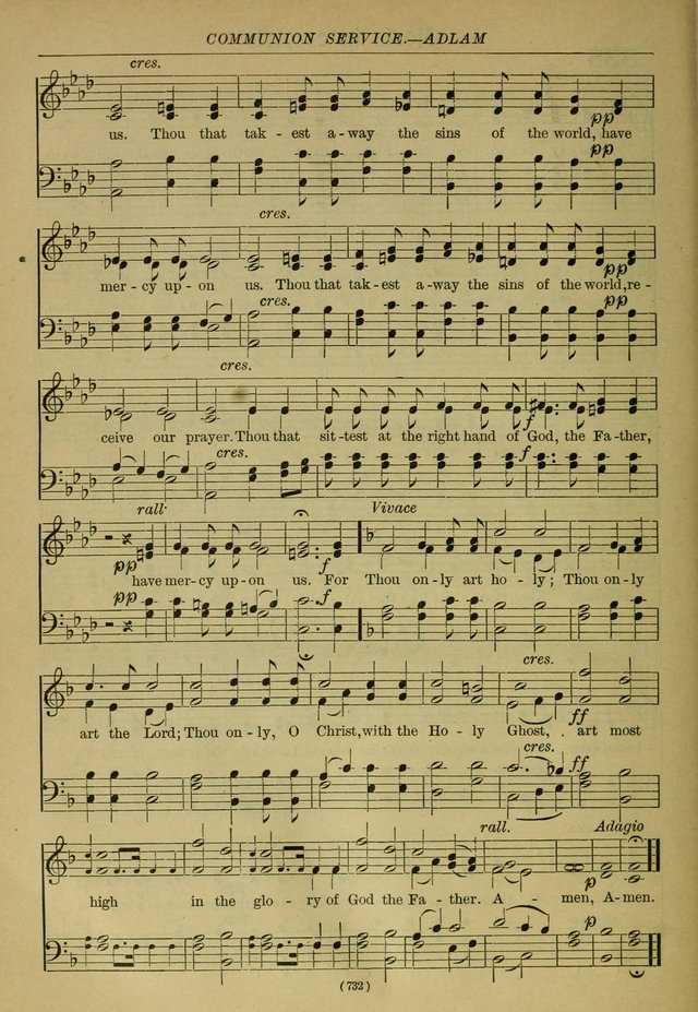 The Church Hymnal: containing hymns approved and set forth by the general conventions of 1892 and 1916; together with hymns for the use of guilds and brotherhoods, and for special occasions (Rev. ed) page 735