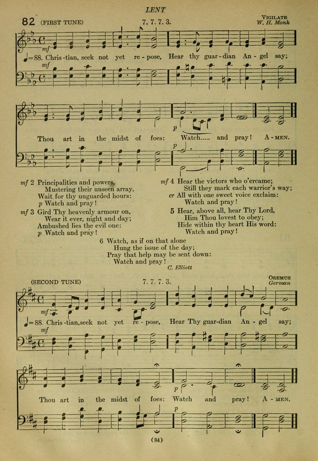 The Church Hymnal: containing hymns approved and set forth by the general conventions of 1892 and 1916; together with hymns for the use of guilds and brotherhoods, and for special occasions (Rev. ed) page 85