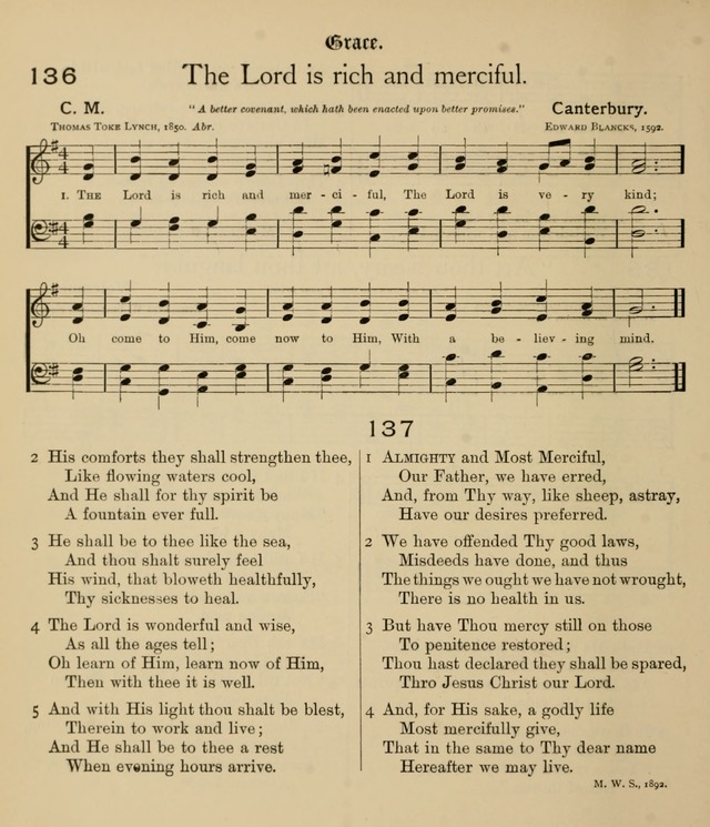 College Hymnal: a selection of Christian praise-songs for the uses of worship in universities, colleges and advanced schools. page 105