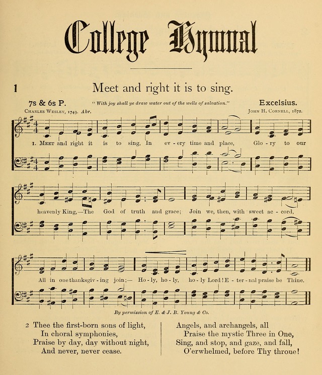 College Hymnal: a selection of Christian praise-songs for the uses of worship in universities, colleges and advanced schools. page 12