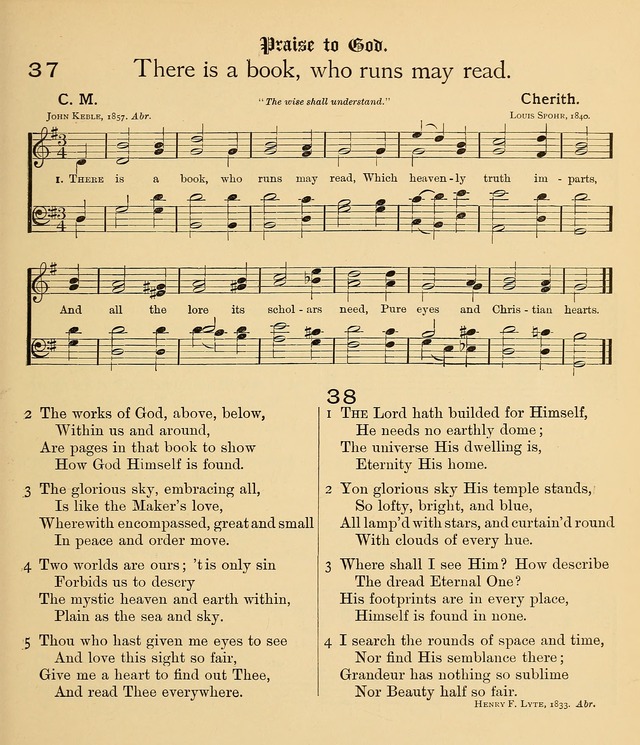 College Hymnal: a selection of Christian praise-songs for the uses of worship in universities, colleges and advanced schools. page 38