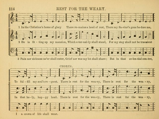 The Christian Harp and Sabbath School Songster: designed for the use of the social religious circle, revivals, and the Sabbath school (14th ed.) page 114