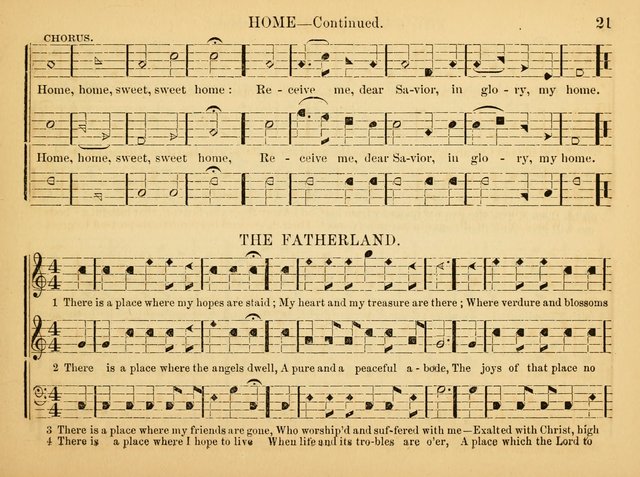 The Christian Harp and Sabbath School Songster: designed for the use of the social religious circle, revivals, and the Sabbath school (14th ed.) page 21