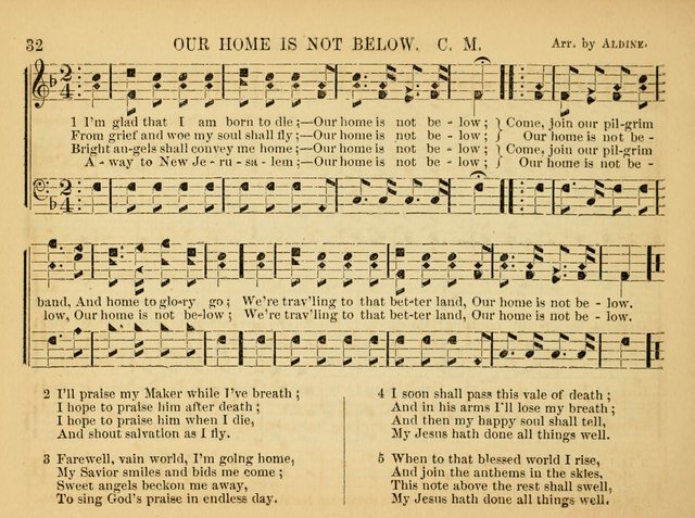 The Christian Harp and Sabbath School Songster: designed for the use of the social religious circle, revivals, and the Sabbath school (14th ed.) page 32