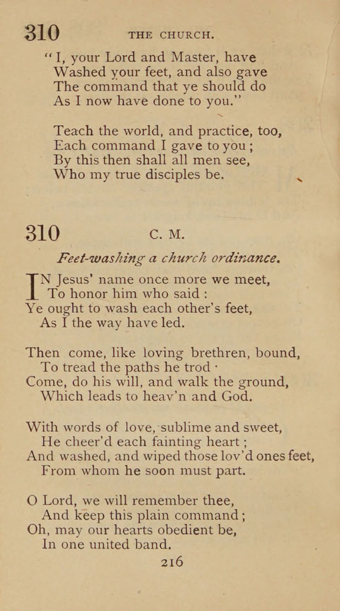 A Collection of Hymns and Sacred Songs: suited to both private and public devotions, and especially adapted to the wants and uses of the brethren of the Old German Baptist Church page 210