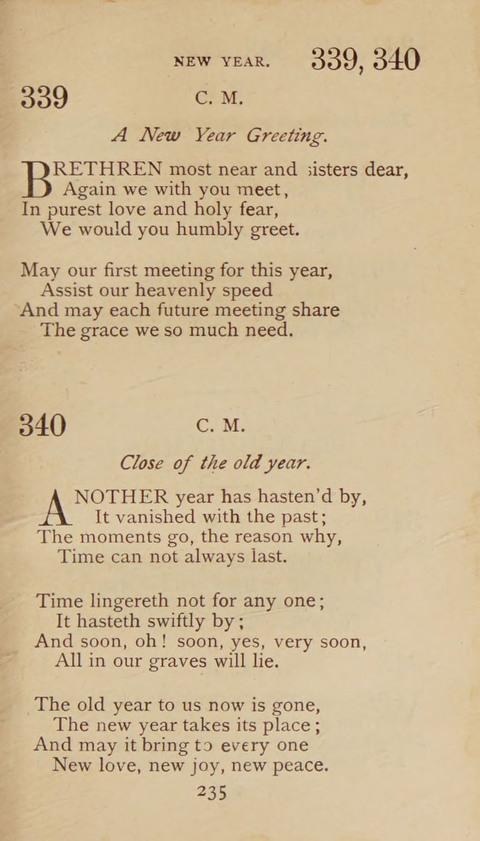 A Collection of Hymns and Sacred Songs: suited to both private and public devotions, and especially adapted to the wants and uses of the brethren of the Old German Baptist Church page 229