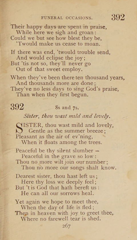 A Collection of Hymns and Sacred Songs: suited to both private and public devotions, and especially adapted to the wants and uses of the brethren of the Old German Baptist Church page 261
