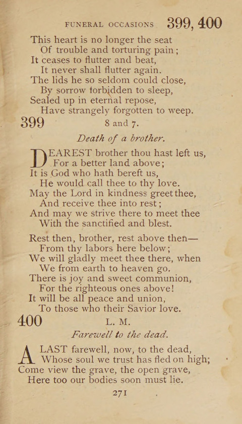 A Collection of Hymns and Sacred Songs: suited to both private and public devotions, and especially adapted to the wants and uses of the brethren of the Old German Baptist Church page 265
