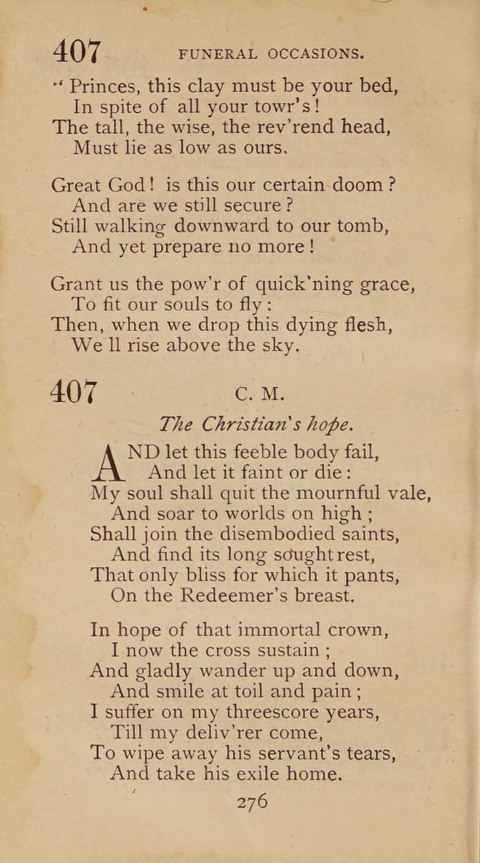 A Collection of Hymns and Sacred Songs: suited to both private and public devotions, and especially adapted to the wants and uses of the brethren of the Old German Baptist Church page 270