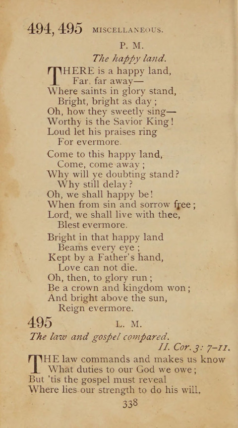 A Collection of Hymns and Sacred Songs: suited to both private and public devotions, and especially adapted to the wants and uses of the brethren of the Old German Baptist Church page 332