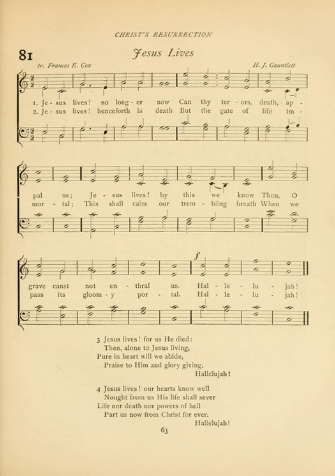 The Calvary Hymnal: for Sunday School, Prayer Meeting and Church Service page 63