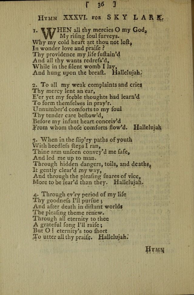 A Collection of Hymn Tunes from the most modern and approved authors page 72