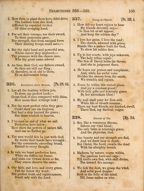 Congregational Hymn and Tune Book; containing the psalms and hymns of the General Association of Connecticut, adapted to suitable tunes page 105