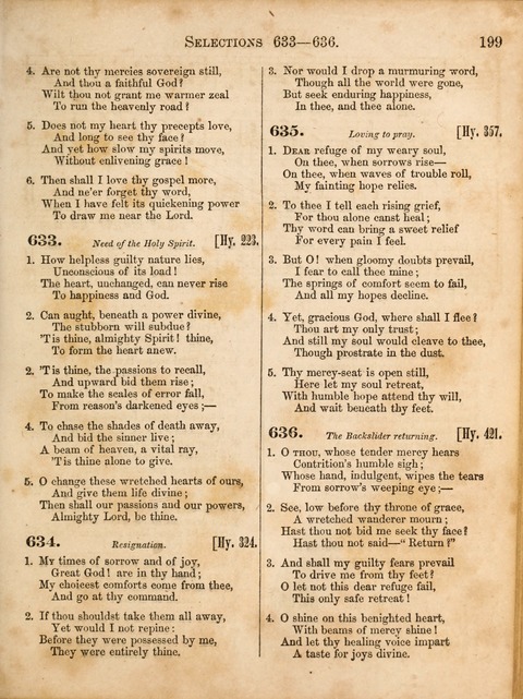 Congregational Hymn and Tune Book; containing the psalms and hymns of the General Association of Connecticut, adapted to suitable tunes page 199