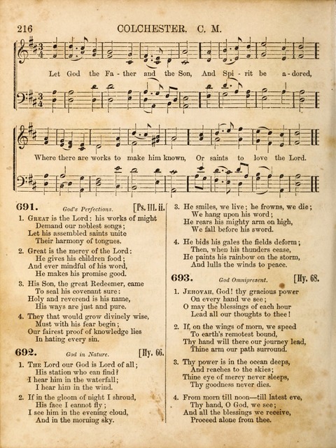 Congregational Hymn and Tune Book; containing the psalms and hymns of the General Association of Connecticut, adapted to suitable tunes page 216