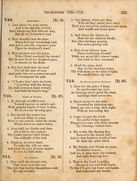 Congregational Hymn and Tune Book; containing the psalms and hymns of the General Association of Connecticut, adapted to suitable tunes page 235