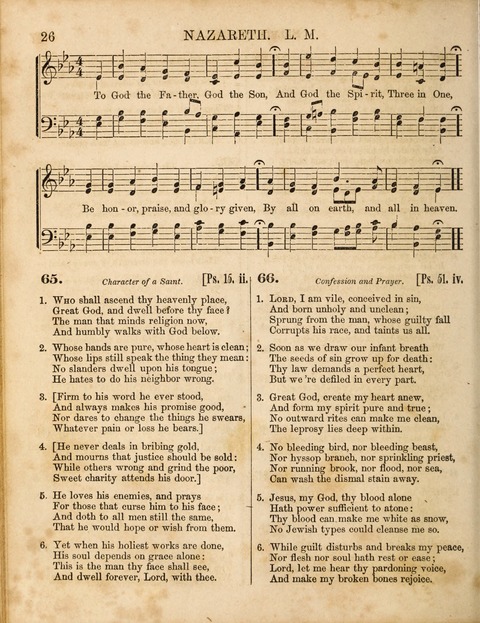 Congregational Hymn and Tune Book; containing the psalms and hymns of the General Association of Connecticut, adapted to suitable tunes page 26