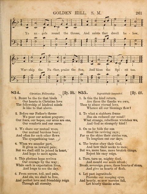 Congregational Hymn and Tune Book; containing the psalms and hymns of the General Association of Connecticut, adapted to suitable tunes page 261
