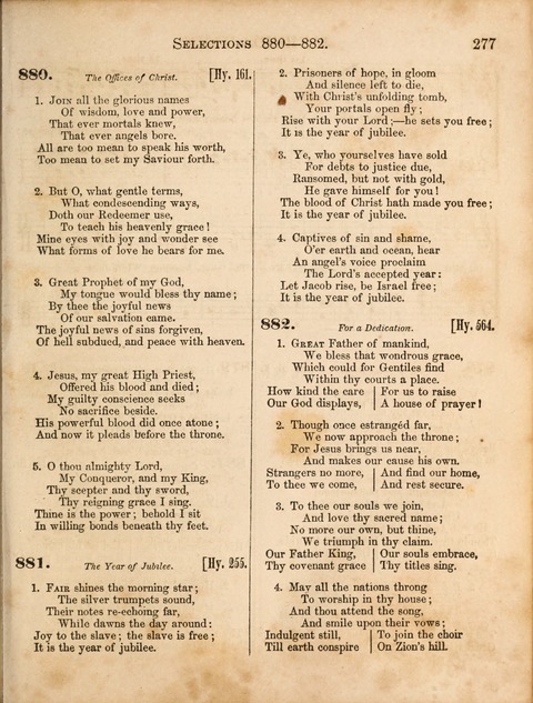 Congregational Hymn and Tune Book; containing the psalms and hymns of the General Association of Connecticut, adapted to suitable tunes page 277