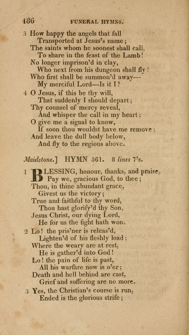 A Collection of Hymns for the Use of the Methodist Episcopal Church: Principally from the Collection of the Rev. John Wesley. M. A. page 491