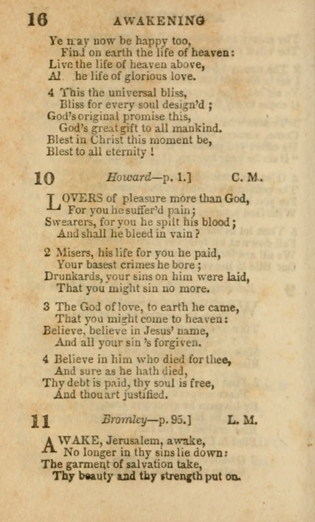 A Collection of Hymns: for the use of the Methodist Episcopal Church, principally from the collection of the Rev. John Wesley, A. M., late fellow of Lincoln College..(Rev. and corr. with a supplement) page 16